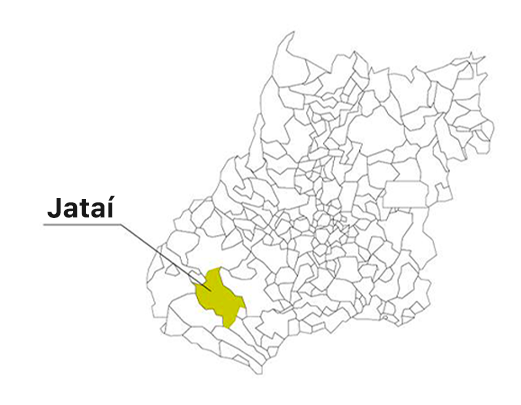 mapa de jatai Goiás