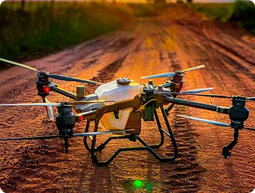 drones de pulverização
